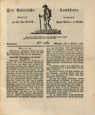 Der Bayerische Landbote Samstag 3. September 1825