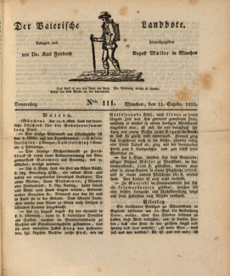 Der Bayerische Landbote Donnerstag 15. September 1825