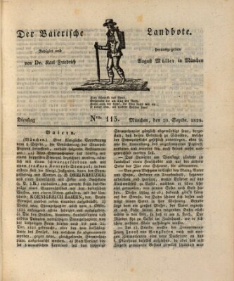 Der Bayerische Landbote Dienstag 20. September 1825