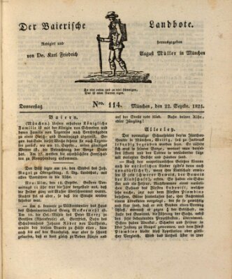 Der Bayerische Landbote Donnerstag 22. September 1825