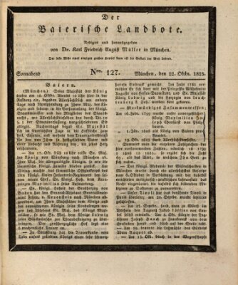 Der Bayerische Landbote Samstag 22. Oktober 1825