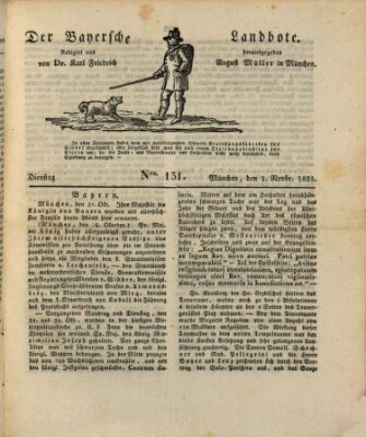 Der Bayerische Landbote Dienstag 1. November 1825