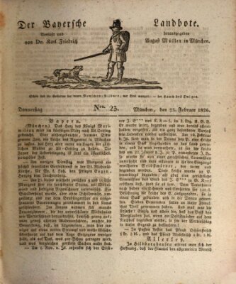 Der Bayerische Landbote Donnerstag 23. Februar 1826