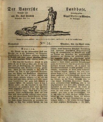 Der Bayerische Landbote Samstag 29. April 1826