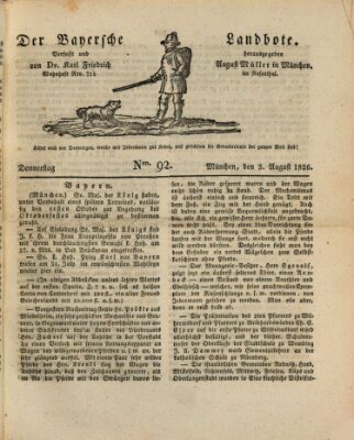 Der Bayerische Landbote Donnerstag 3. August 1826