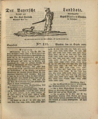 Der Bayerische Landbote Samstag 16. September 1826