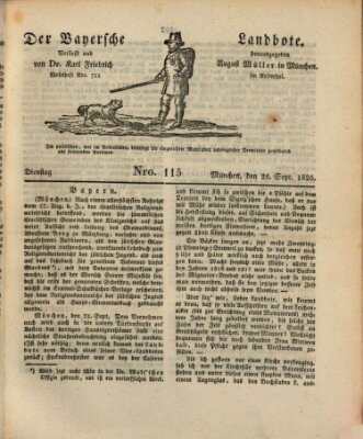 Der Bayerische Landbote Dienstag 26. September 1826