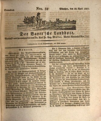 Der Bayerische Landbote Samstag 28. April 1827