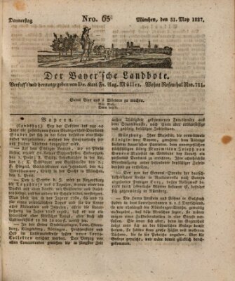 Der Bayerische Landbote Donnerstag 31. Mai 1827