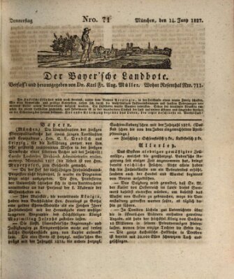 Der Bayerische Landbote Donnerstag 14. Juni 1827