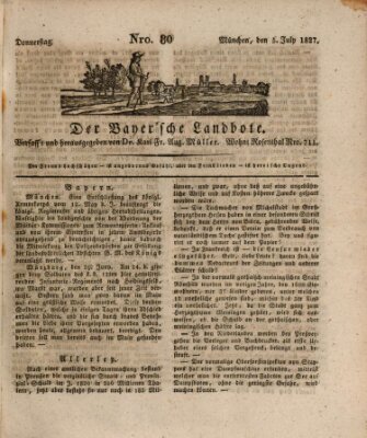 Der Bayerische Landbote Donnerstag 5. Juli 1827