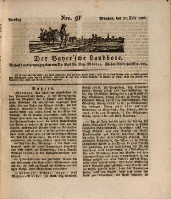 Der Bayerische Landbote Dienstag 31. Juli 1827