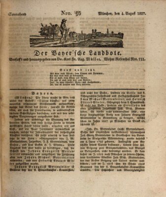 Der Bayerische Landbote Samstag 4. August 1827