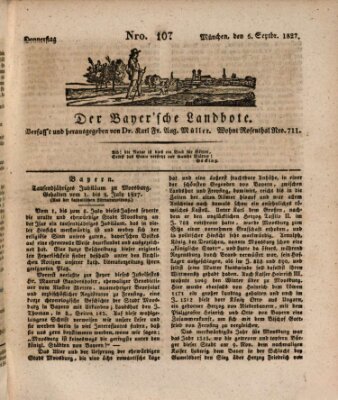 Der Bayerische Landbote Donnerstag 6. September 1827