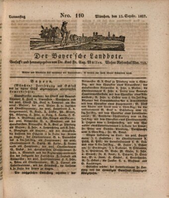 Der Bayerische Landbote Donnerstag 13. September 1827