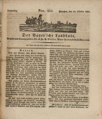 Der Bayerische Landbote Donnerstag 18. Oktober 1827