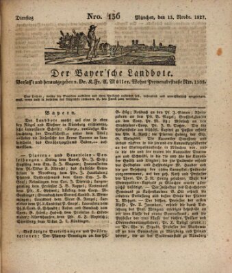 Der Bayerische Landbote Dienstag 13. November 1827