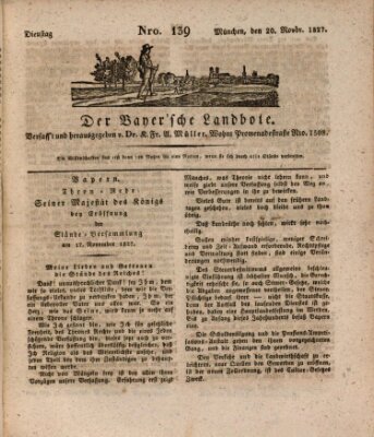 Der Bayerische Landbote Dienstag 20. November 1827