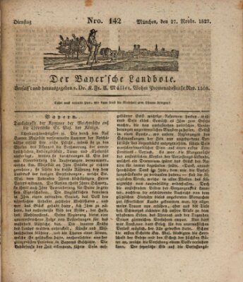 Der Bayerische Landbote Dienstag 27. November 1827