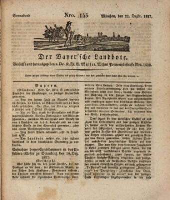 Der Bayerische Landbote Samstag 22. Dezember 1827