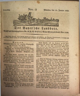 Der Bayerische Landbote Donnerstag 10. Januar 1828