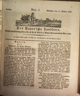 Der Bayerische Landbote Dienstag 15. Januar 1828