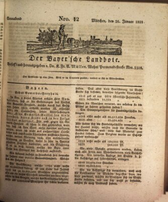 Der Bayerische Landbote Samstag 26. Januar 1828