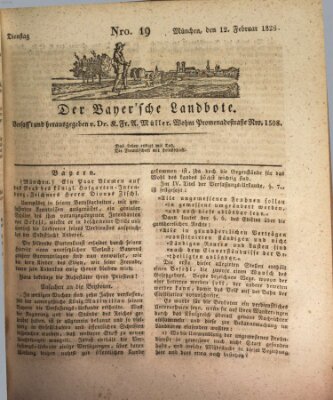 Der Bayerische Landbote Dienstag 12. Februar 1828