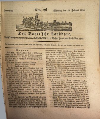 Der Bayerische Landbote Donnerstag 28. Februar 1828