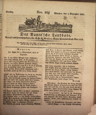 Der Bayerische Landbote Dienstag 9. September 1828