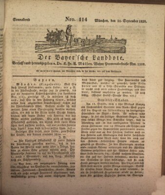 Der Bayerische Landbote Samstag 20. September 1828