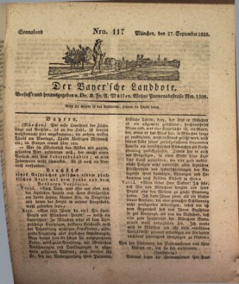 Der Bayerische Landbote Samstag 27. September 1828