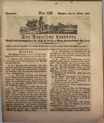 Der Bayerische Landbote Samstag 18. Oktober 1828