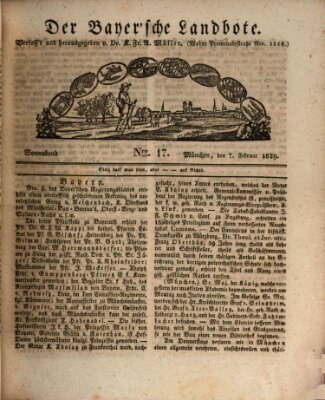 Der Bayerische Landbote Samstag 7. Februar 1829