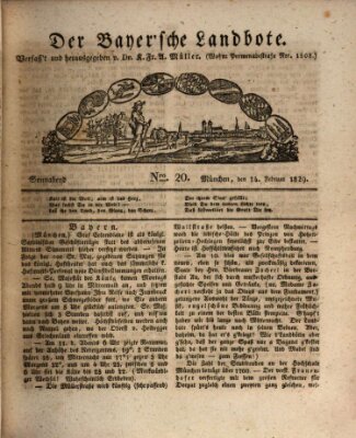 Der Bayerische Landbote Samstag 14. Februar 1829