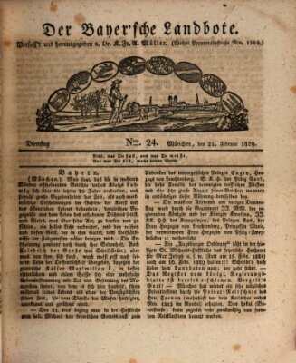 Der Bayerische Landbote Dienstag 24. Februar 1829