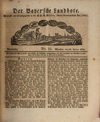 Der Bayerische Landbote Donnerstag 26. Februar 1829