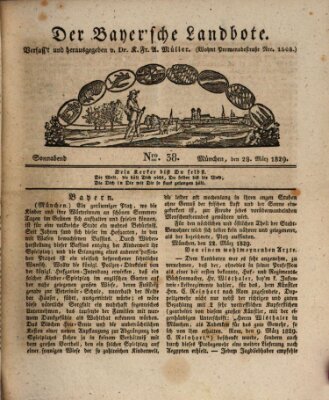 Der Bayerische Landbote Samstag 28. März 1829