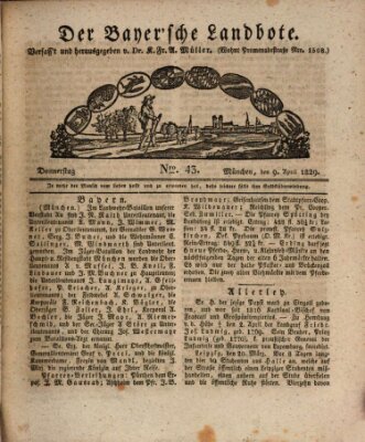 Der Bayerische Landbote Donnerstag 9. April 1829