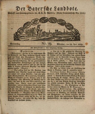 Der Bayerische Landbote Donnerstag 23. April 1829