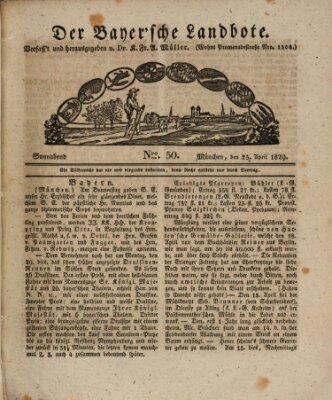 Der Bayerische Landbote Samstag 25. April 1829