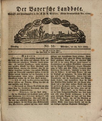 Der Bayerische Landbote Dienstag 28. April 1829