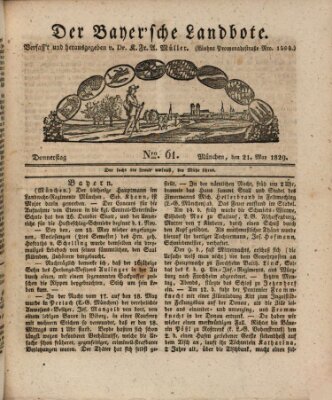Der Bayerische Landbote Donnerstag 21. Mai 1829