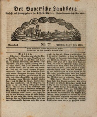Der Bayerische Landbote Samstag 27. Juni 1829