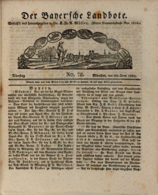 Der Bayerische Landbote Dienstag 30. Juni 1829