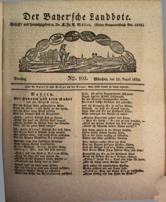 Der Bayerische Landbote Dienstag 25. August 1829