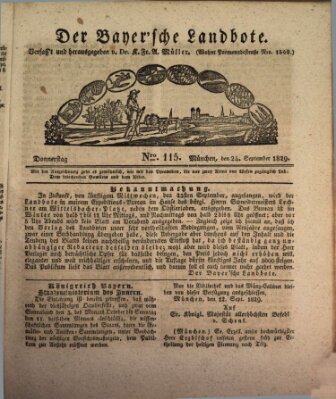 Der Bayerische Landbote Donnerstag 24. September 1829