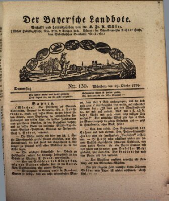 Der Bayerische Landbote Donnerstag 29. Oktober 1829