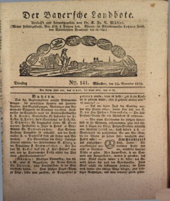 Der Bayerische Landbote Dienstag 24. November 1829