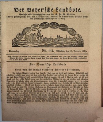 Der Bayerische Landbote Donnerstag 26. November 1829